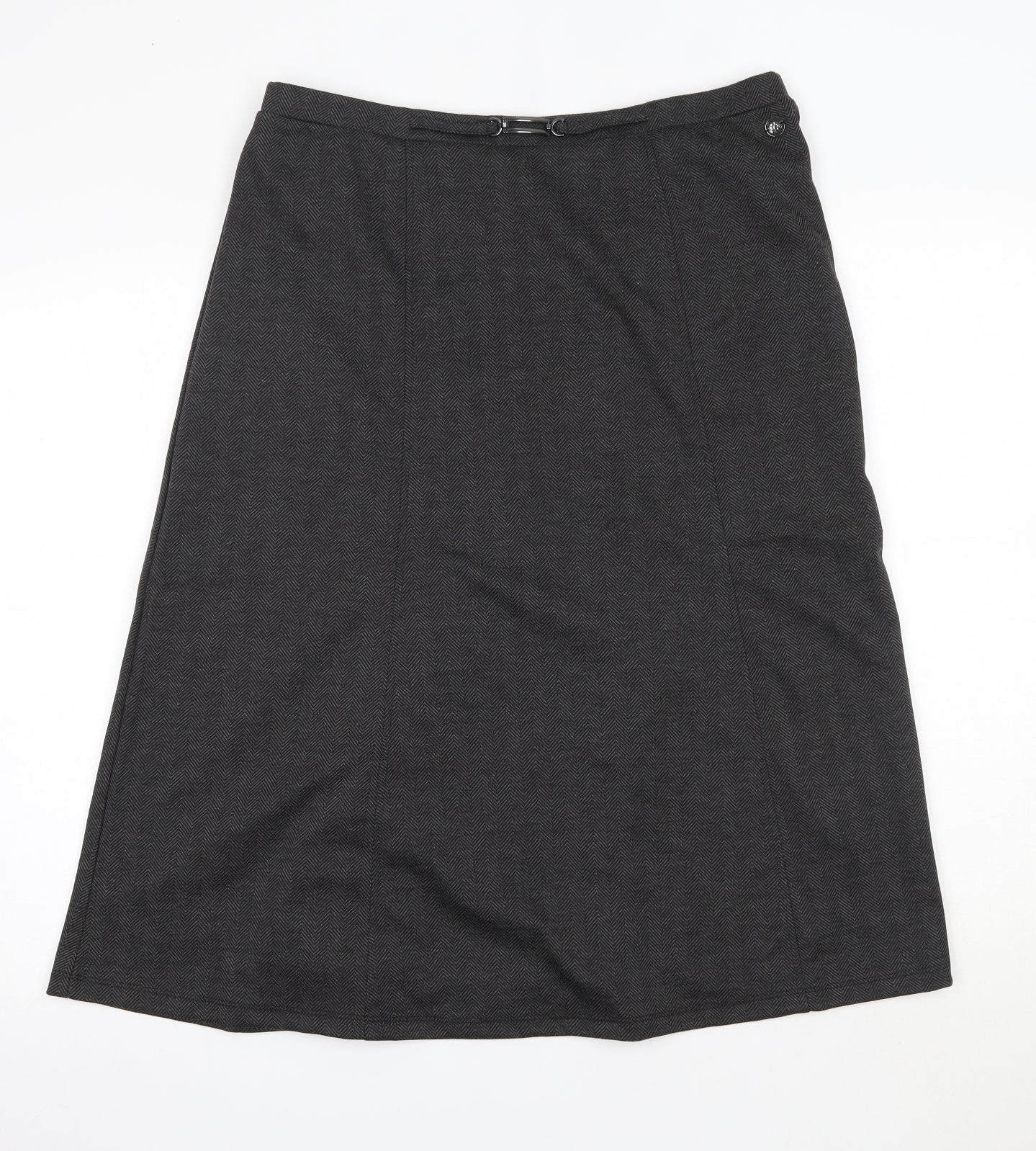 Tigi Womens Grey  Polyester A-Line Skirt Size 14