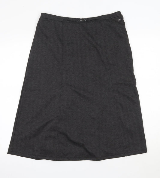 Tigi Womens Grey  Polyester A-Line Skirt Size 14