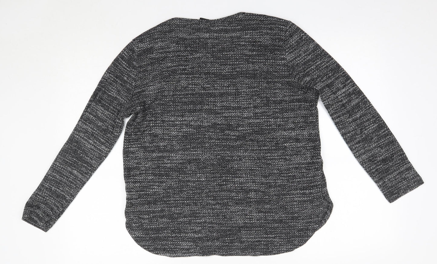 New Look Womens Grey Round Neck  Polyester Pullover Jumper Size 14