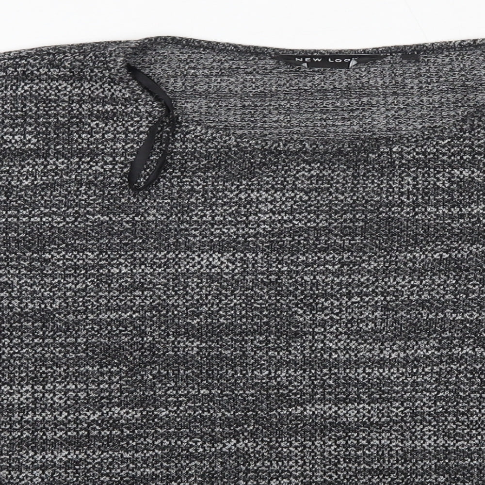New Look Womens Grey Round Neck  Polyester Pullover Jumper Size 14