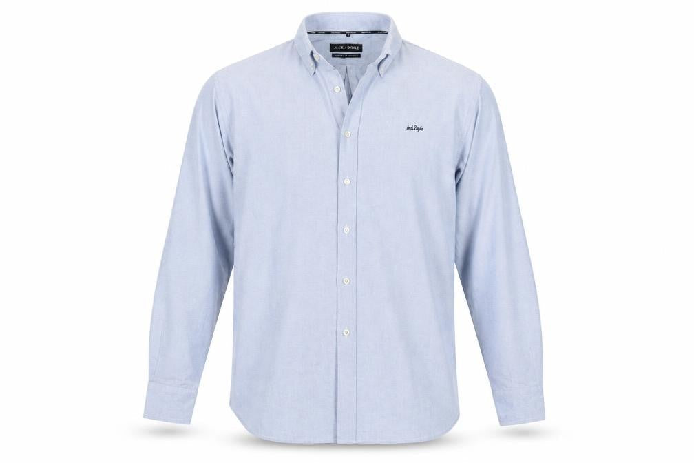 Jack Doyle Mens Blue  Cotton  Button-Up Size L Collared
