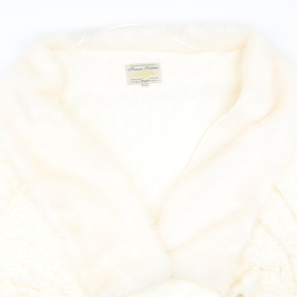 PARISIAN Womens Beige  Floral Polyester Cardigan Jumper Size M