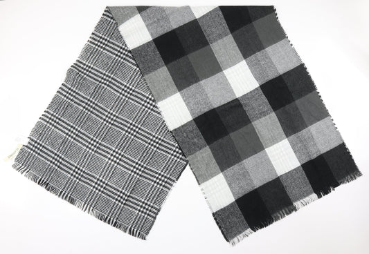 Peacocks Unisex Multicoloured Check Acrylic  Scarf