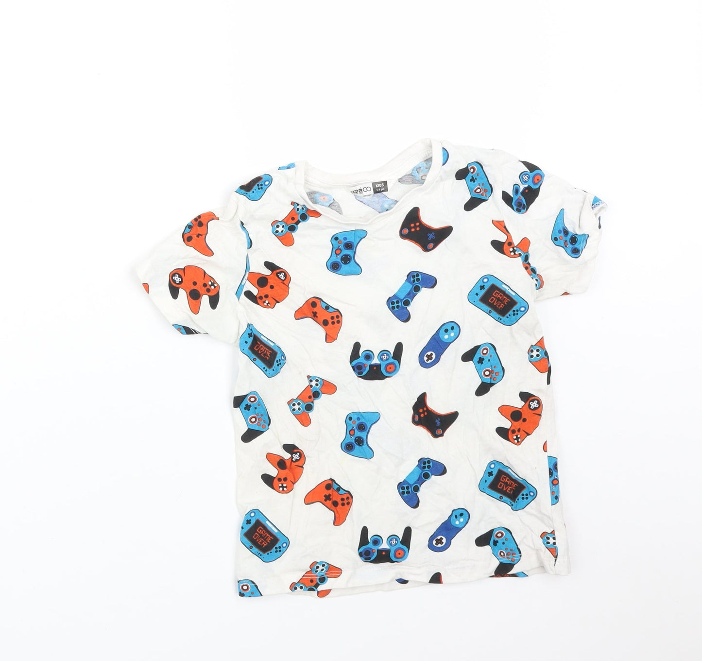 PRP&CO Boys Multicoloured  Cotton Basic T-Shirt Size 5-6 Years Round Neck  - CONTROLLER