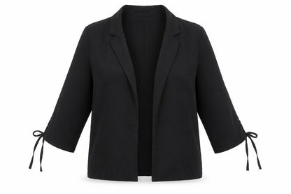 Cameo Rose Womens Black Polyester Jacket Blazer Size 12
