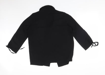 Cameo Rose Womens Black Polyester Jacket Blazer Size 12