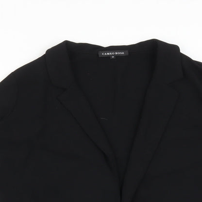 Cameo Rose Womens Black Polyester Jacket Blazer Size 12