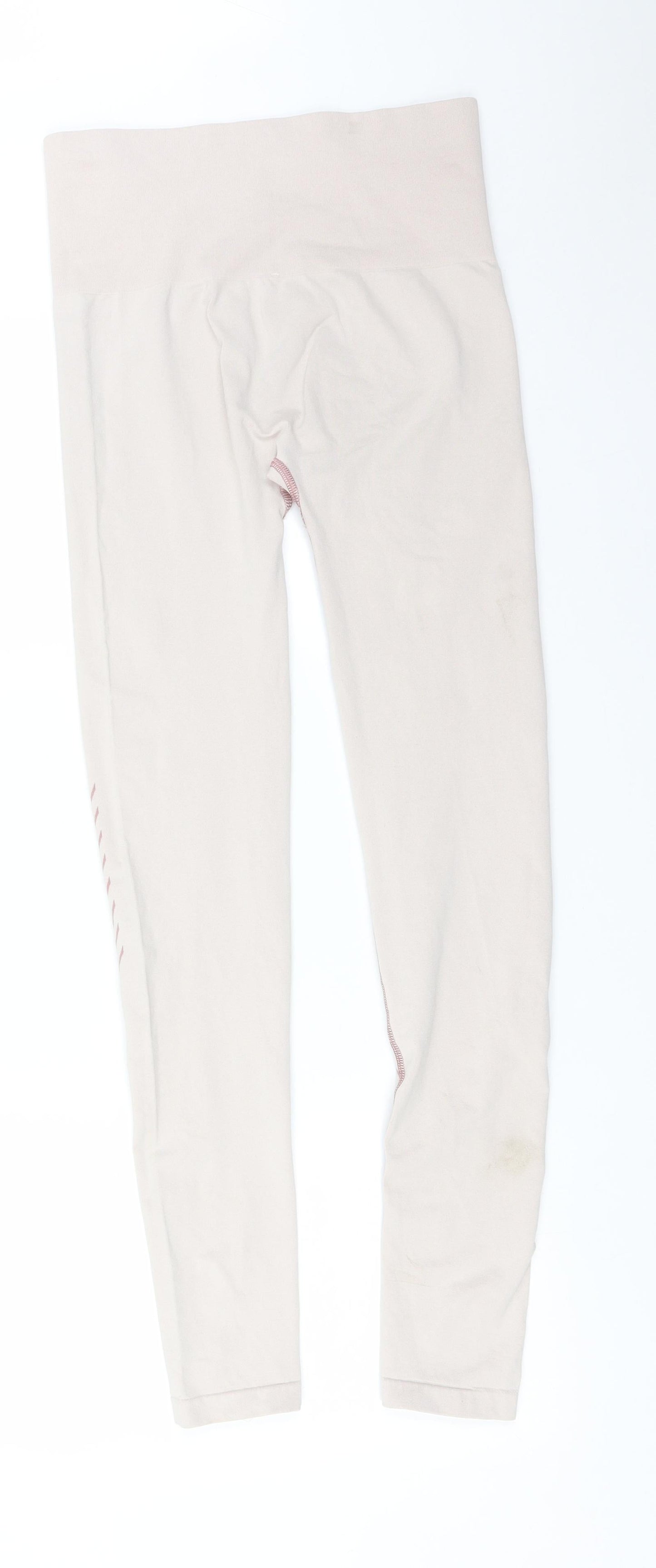 Boohoo Womens Pink Striped Polyester  Leggings Size M L29 in