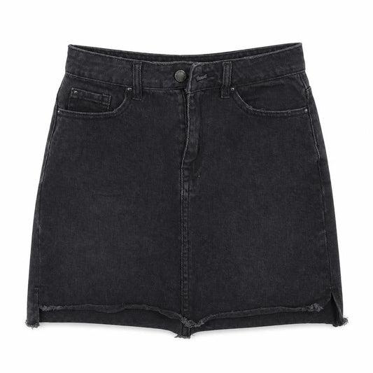 New Look Womens Black  Cotton Straight & Pencil Skirt Size 8
