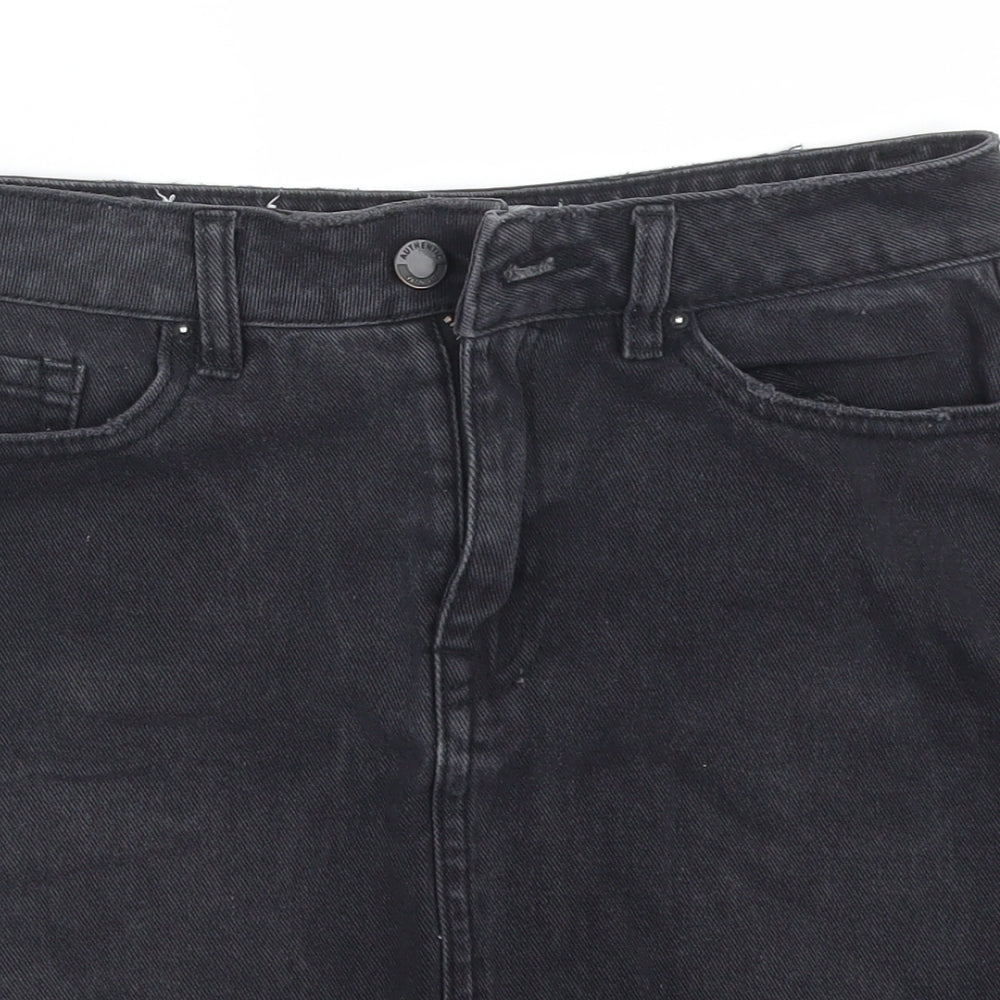 New Look Womens Black  Cotton Straight & Pencil Skirt Size 8