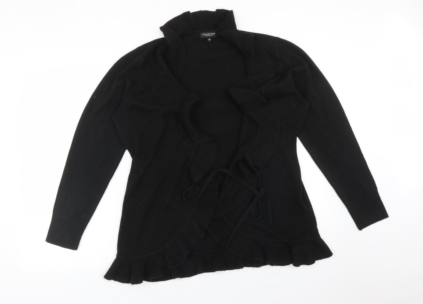 Debenhams Womens Black   Acrylic Cardigan Jumper Size 18