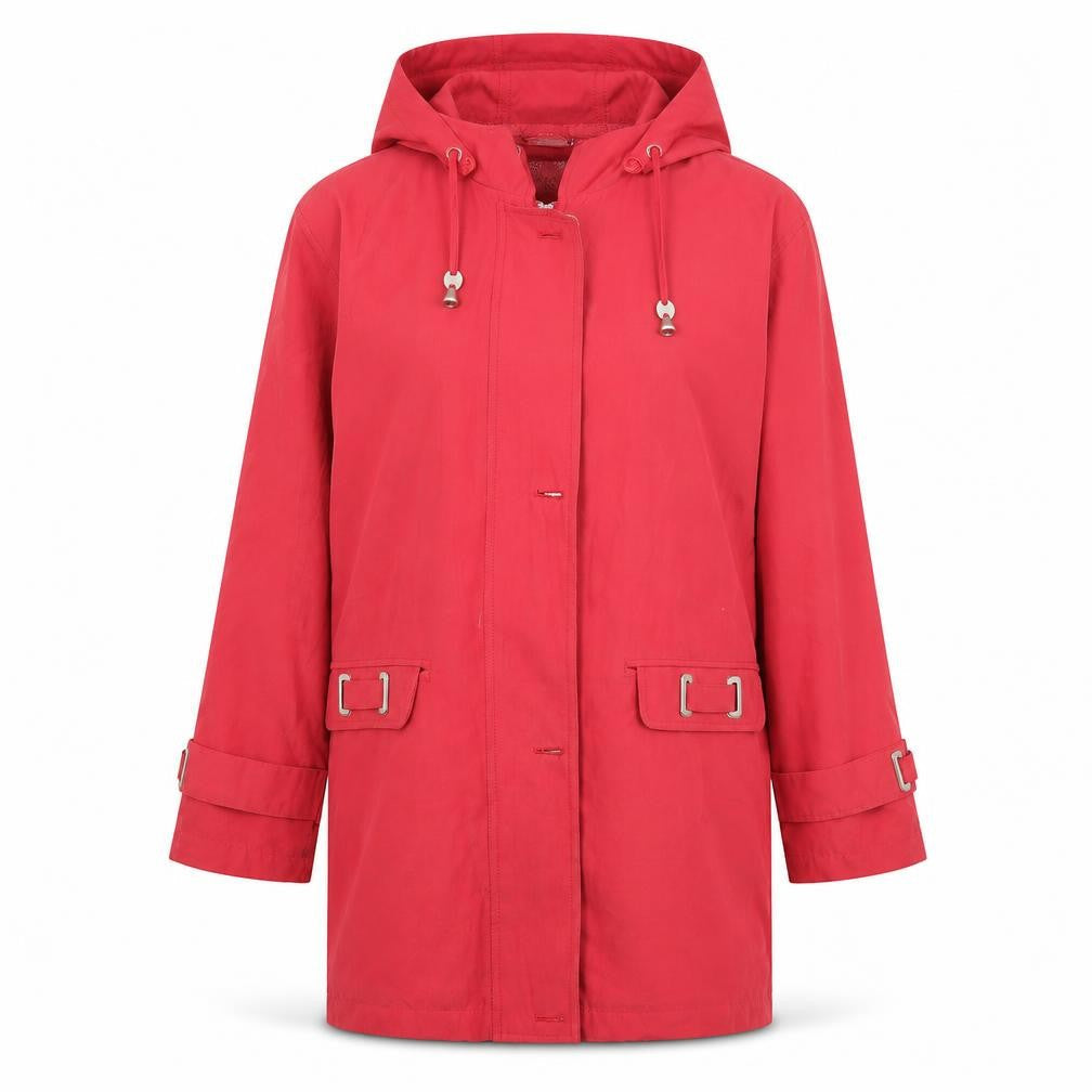 Preworn Womens Red   Rain Coat Coat Size S