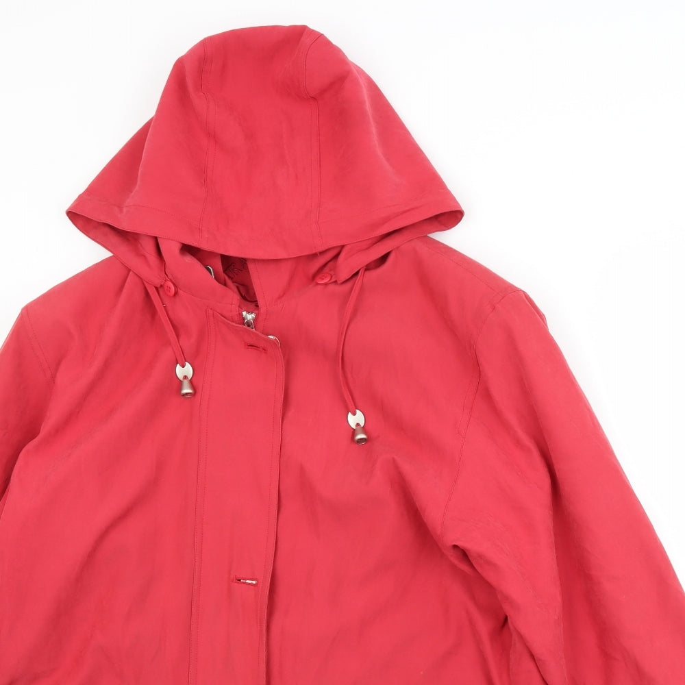 Preworn Womens Red   Rain Coat Coat Size S