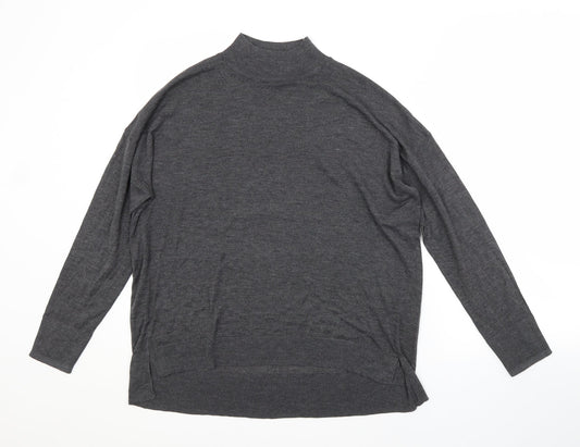 Dorothy Perkins Womens Grey Crew Neck  Viscose Pullover Jumper Size 14