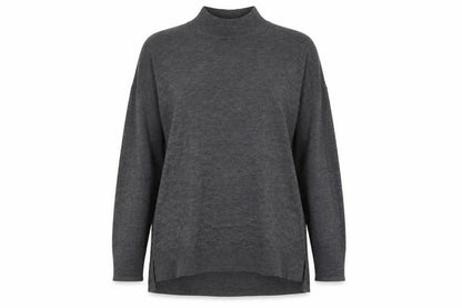 Dorothy Perkins Womens Grey Crew Neck  Viscose Pullover Jumper Size 14