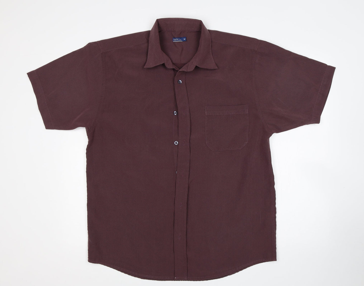 Matalan Mens Purple  Polyester  Button-Up Size M Collared