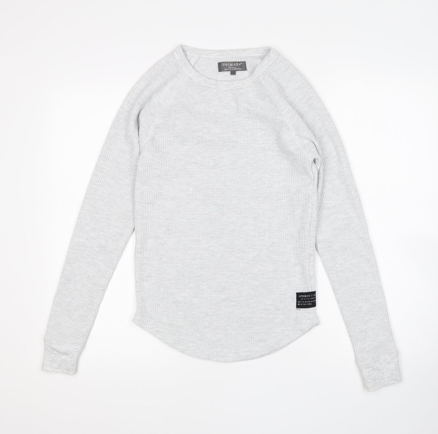 Primark Mens Grey  Polyester Pullover Sweatshirt Size XS