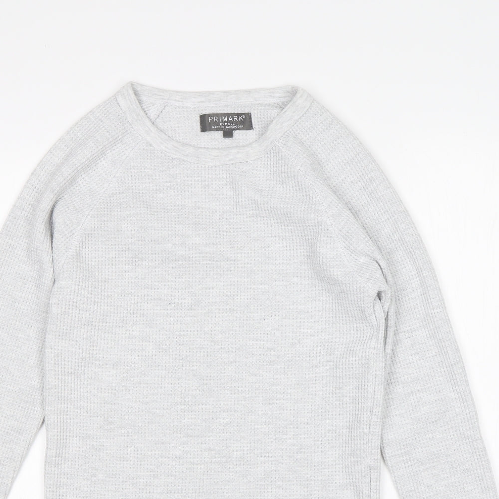 Primark Mens Grey  Polyester Pullover Sweatshirt Size XS