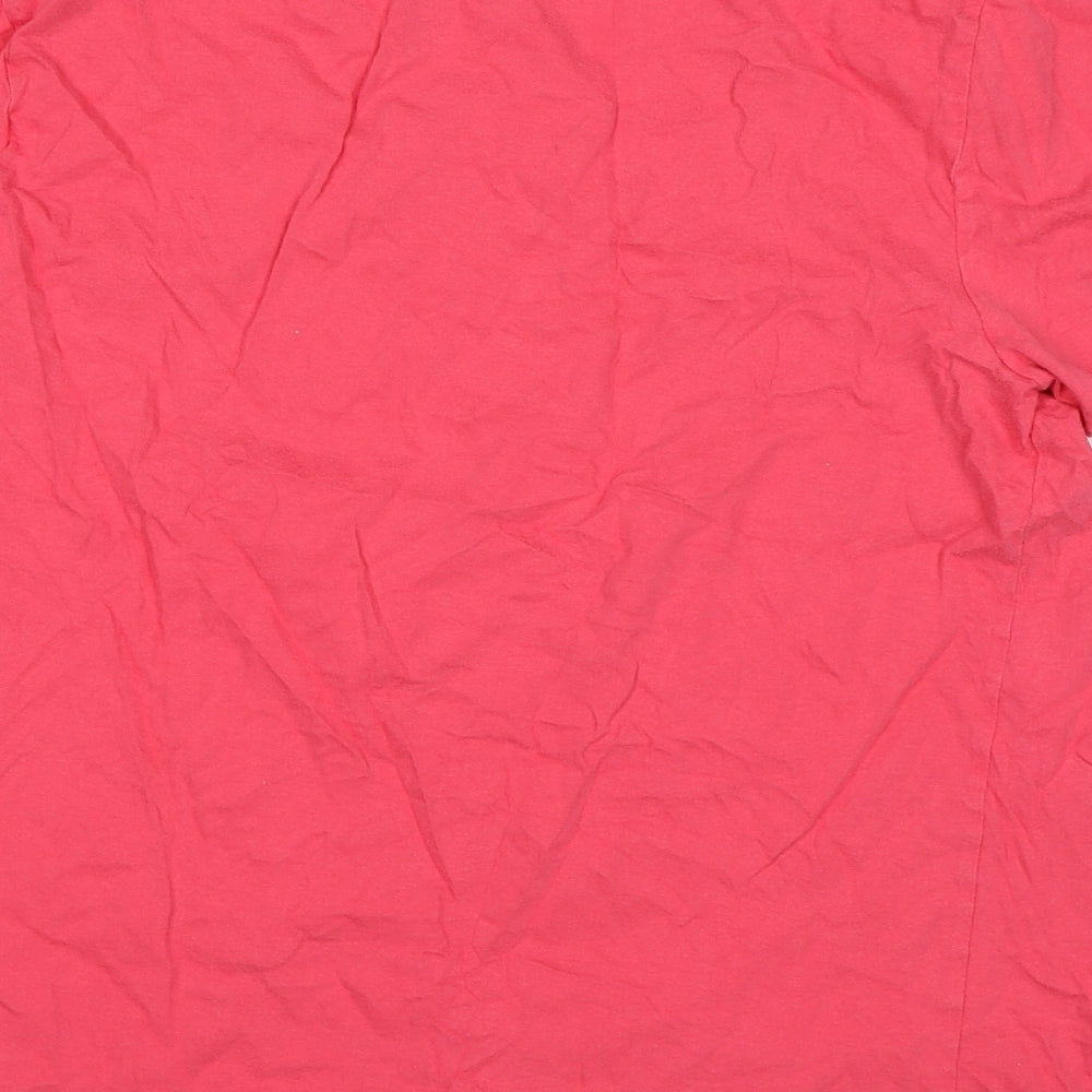 F&F Womens Pink  Cotton Basic T-Shirt Size L Round Neck