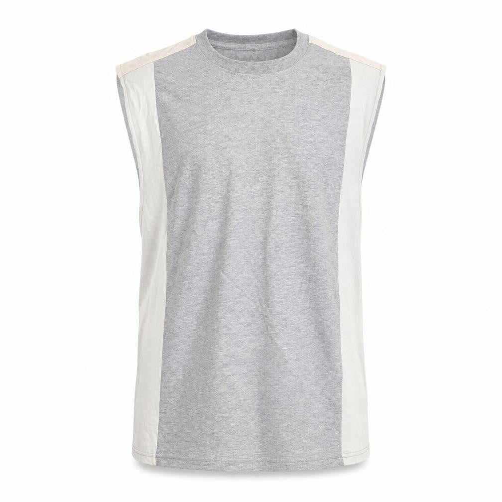 boohooMAN Mens Multicoloured Cotton Basic Tank Size L Round Neck
