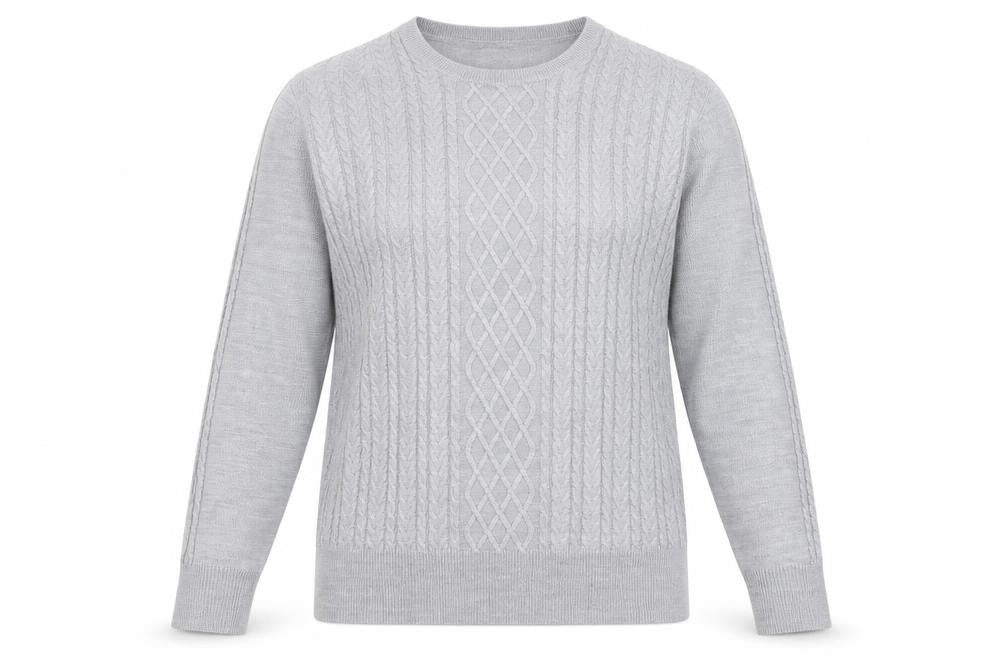 Matalan Womens Grey Round Neck  Acrylic Pullover Jumper Size 12