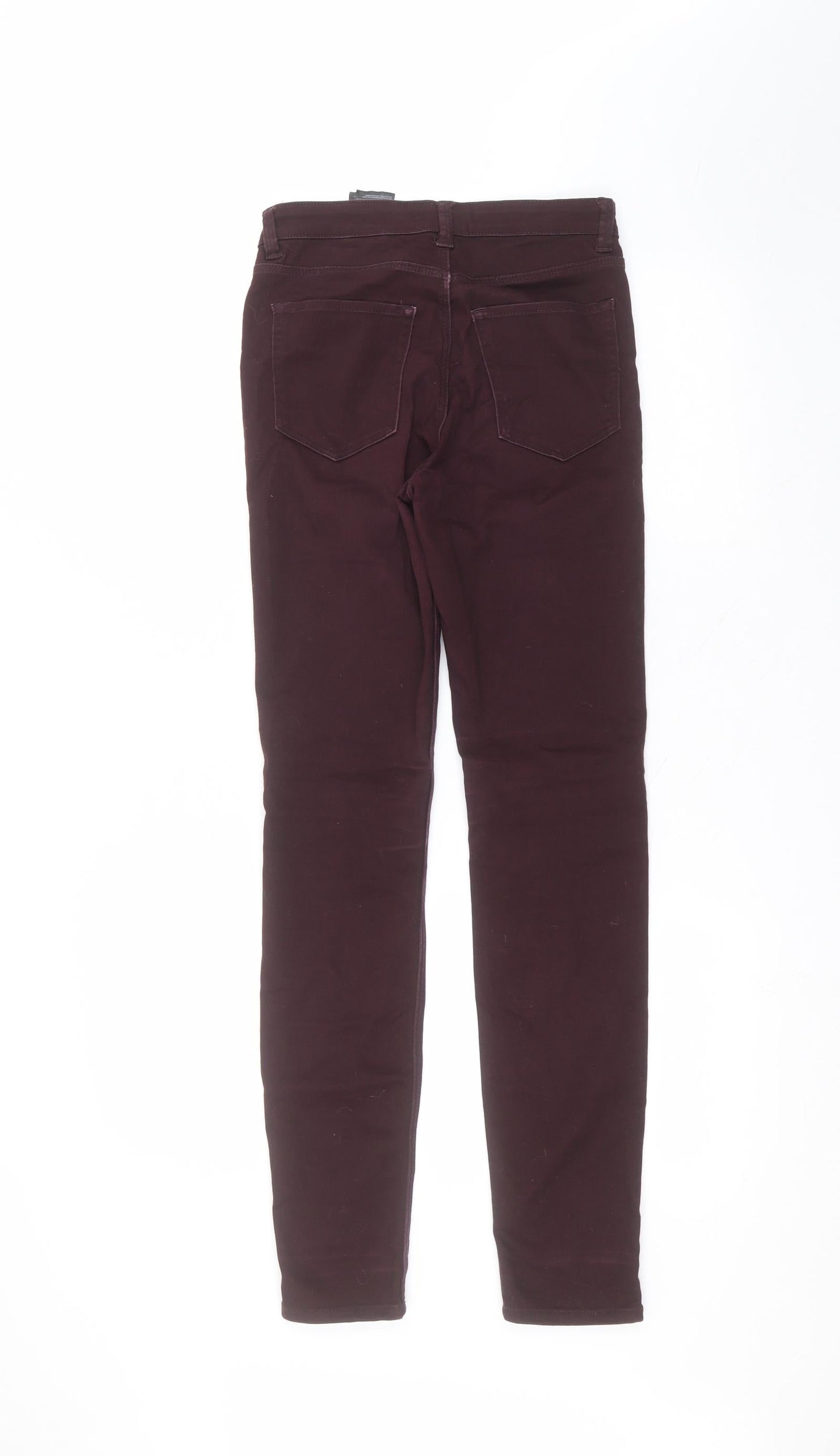 H&M Womens Red  Cotton Skinny Jeans Size 6 L30 in Regular