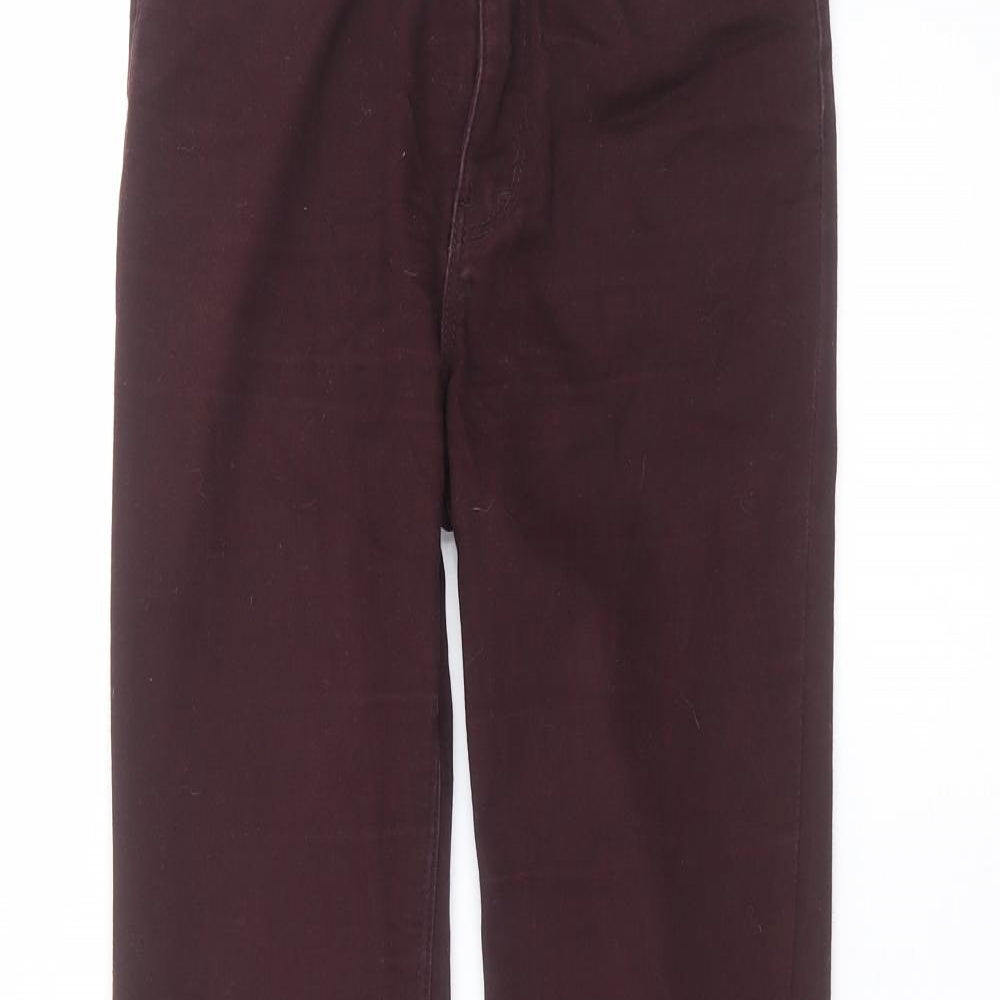 H&M Womens Red  Cotton Skinny Jeans Size 6 L30 in Regular