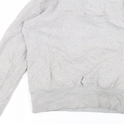 Next Womens Grey Round Neck  Cotton Pullover Jumper Size 10