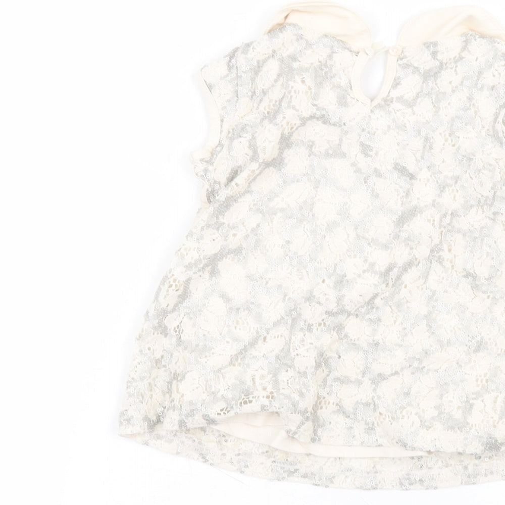 NEXT Girls White  Cotton A-Line  Size 5 Years  Collared
