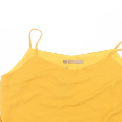 Preloved Remesh Womens Yellow  Polyester Basic Blouse Size 2XL Round Neck - Detail