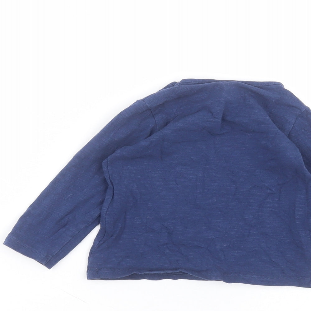 NEXT  Blue  Cotton Basic T-Shirt Size 12-18 Months Round Neck