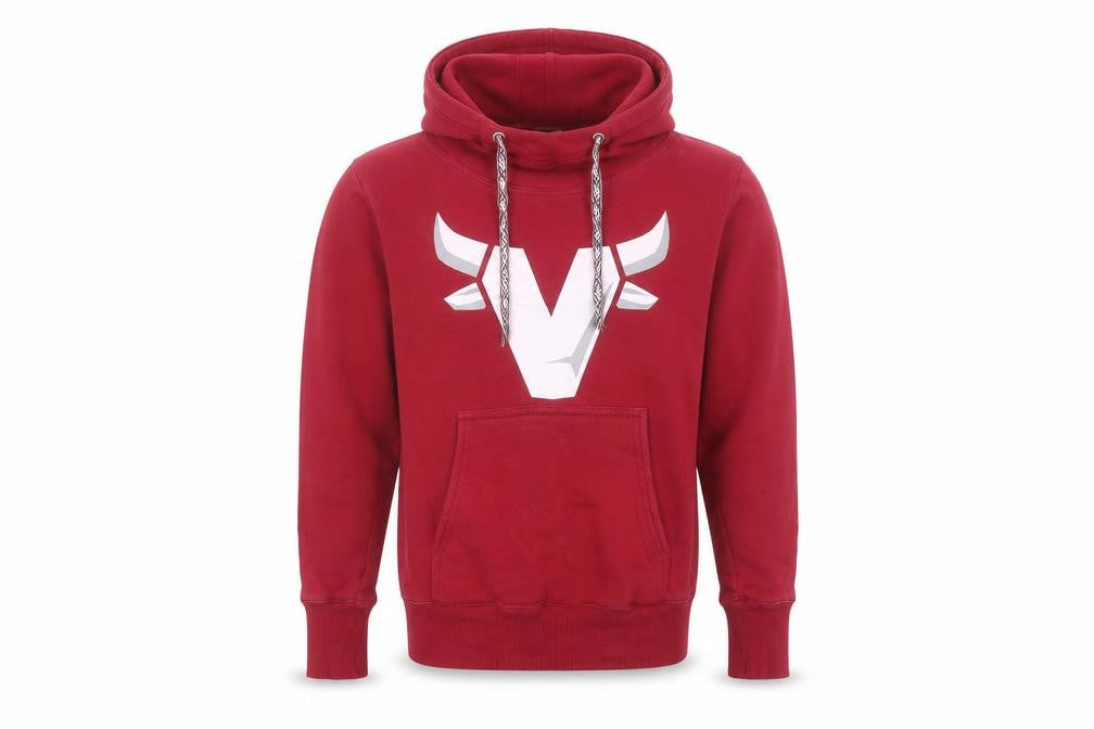 ventspus Mens Red  Cotton Pullover Hoodie Size XS