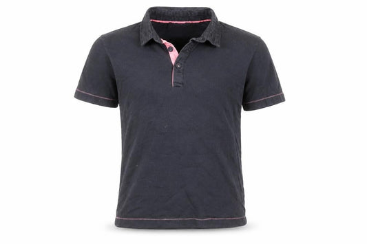 Marks & Spencer Girls Black  Cotton Basic Polo Size 7-8 Years Collared