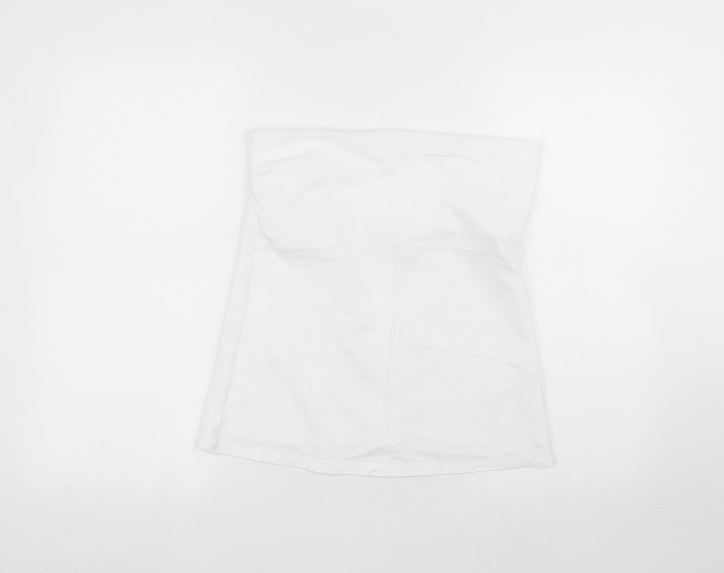 Matalan Womens White  Cotton Basic Blouse Size 14 Off the Shoulder