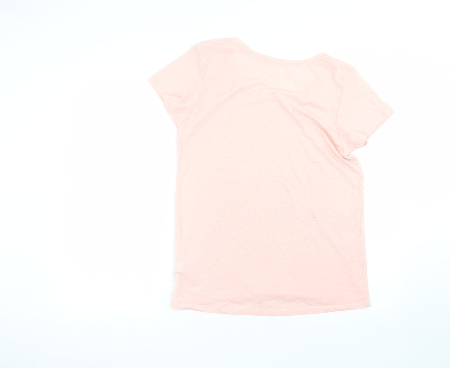 Primark Womens Pink  Cotton Basic T-Shirt Size M Round Neck