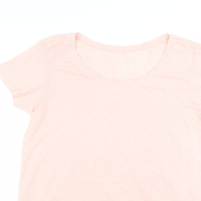 Preloved Primark Womens Pink  Cotton Basic T-Shirt Size M Round Neck - Detail