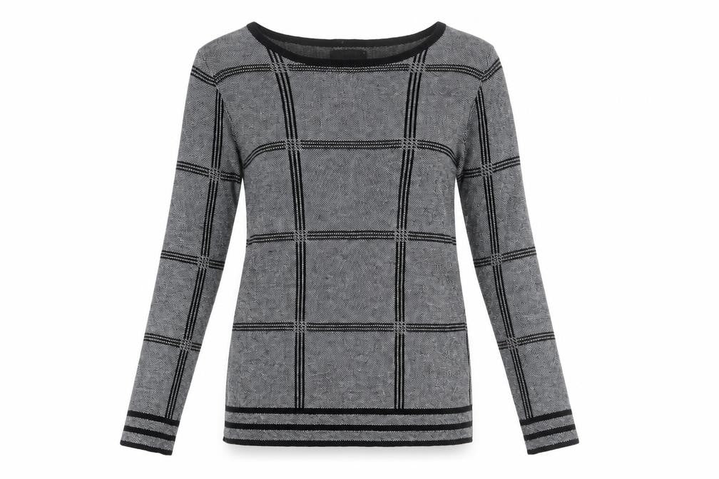Papaya Womens Grey Round Neck  Acrylic Pullover Jumper Size 8
