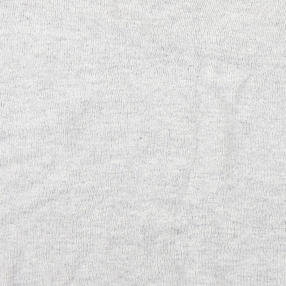 H&M Mens Grey V-Neck  Cotton Pullover Jumper Size M