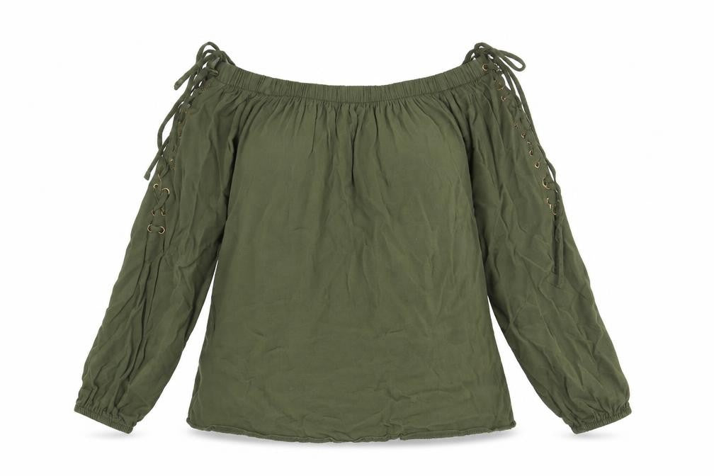Select Womens Green  Viscose Basic T-Shirt Size 10 Round Neck