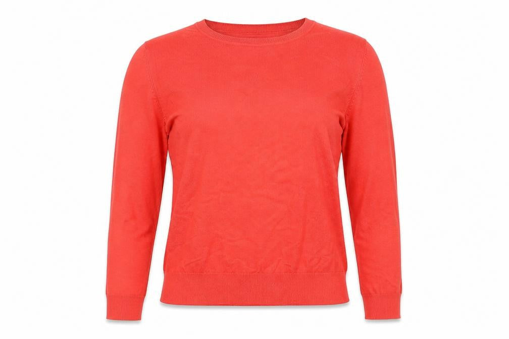 George Womens Red Round Neck  Viscose Pullover Jumper Size 10