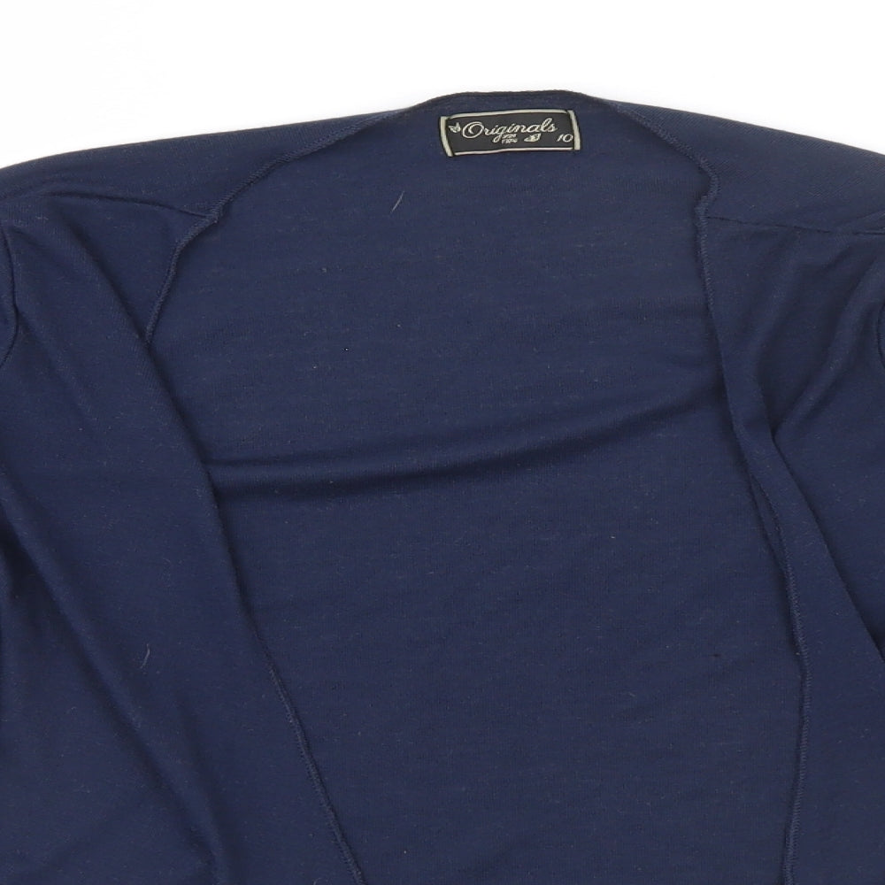 originals Womens Blue Round Neck  Polyester Cardigan Jumper Size 10
