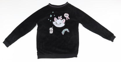 Preloved Disney Womens Black Round Neck  Polyester Pullover Jumper Size 10   - Marie, The Aristocats - Front