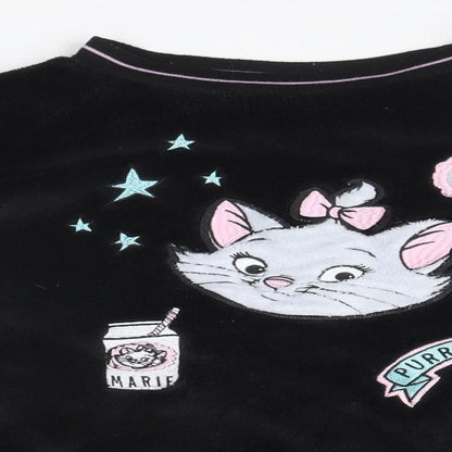 Preloved Disney Womens Black Round Neck  Polyester Pullover Jumper Size 10   - Marie, The Aristocats - Detail