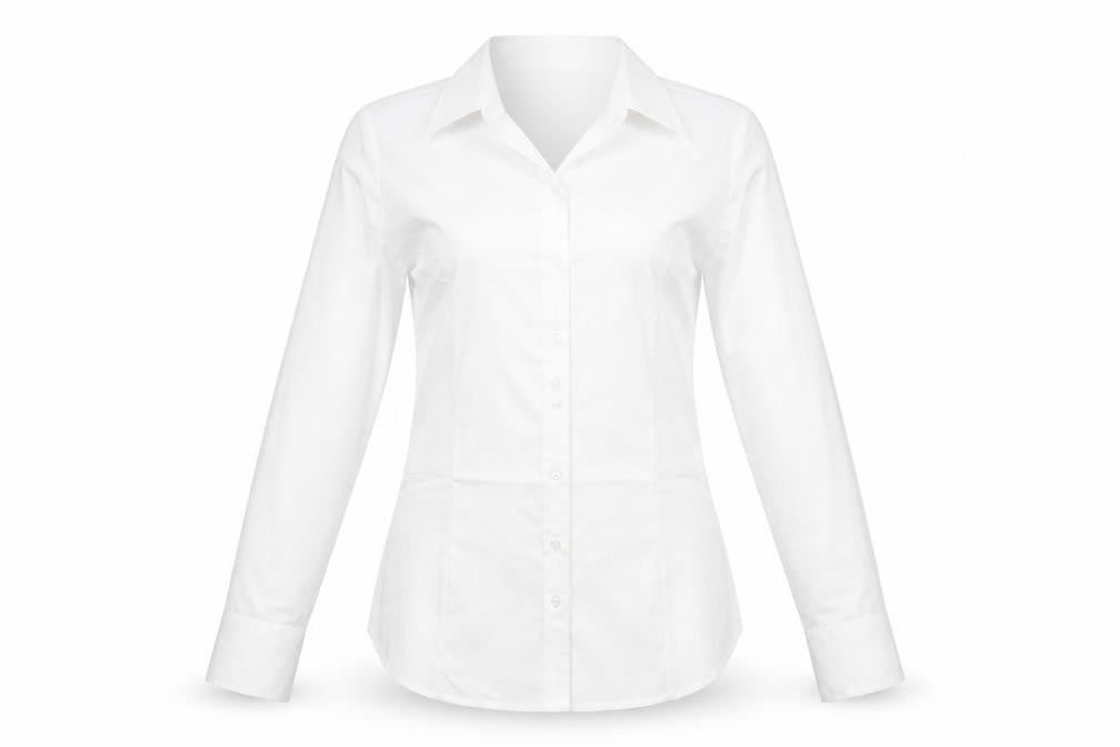 disley Womens White  Polyester Basic Button-Up Size 8 Collared