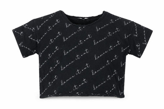 George Girls Black  Cotton Basic T-Shirt Size 4-5 Years Round Neck