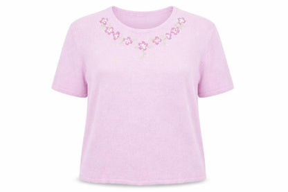 EWM Womens Pink Round Neck  Acrylic Pullover Jumper Size 18
