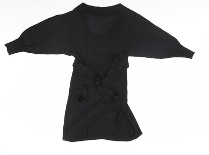 Womens Black  Viscose A-Line  Size S  Round Neck