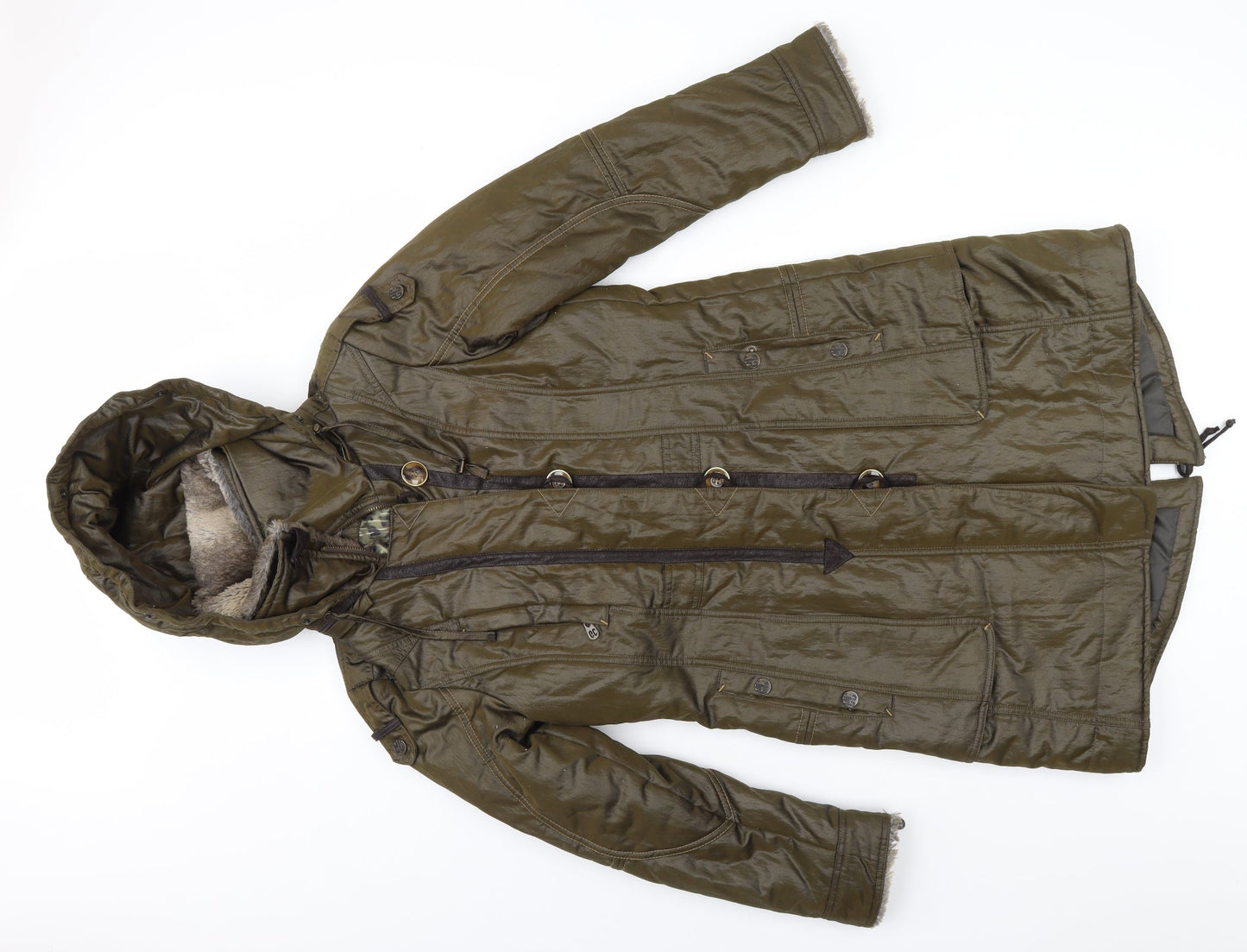 Easy Womens Green   Overcoat Coat