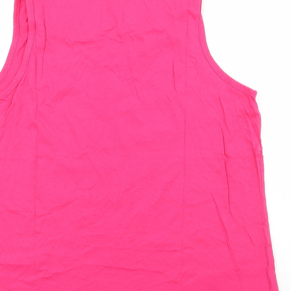 Pep and Co Womens Pink Solid Polyester Top Pyjama Top Size 16