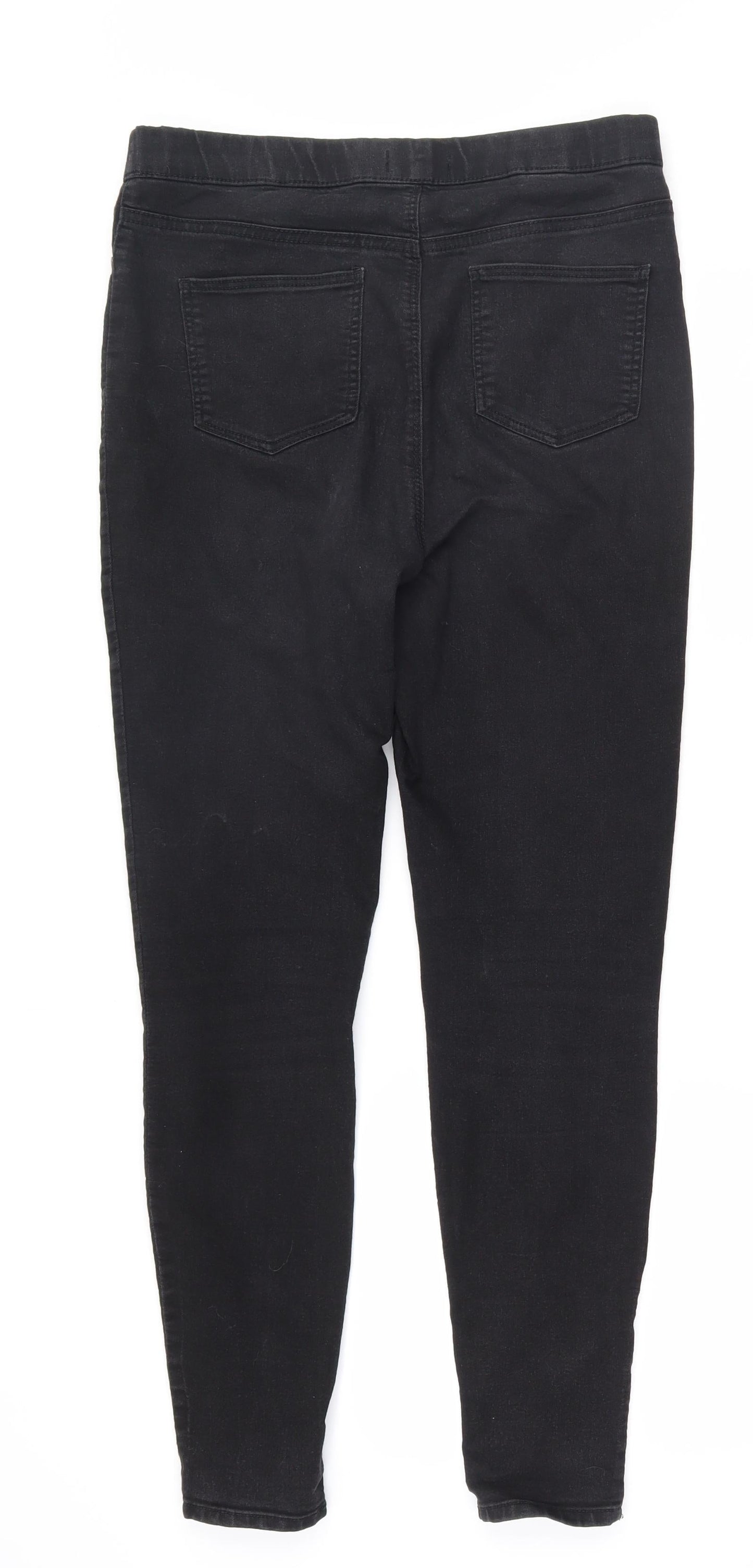 Papaya Womens Black  Polyester Jegging Trousers Size 10 L28 in Regular
